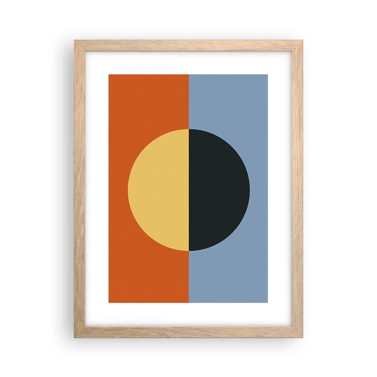 Poster in einem Rahmen aus heller Eiche - Eine Komposition aus Wärme und Kühle - 30x40 cm