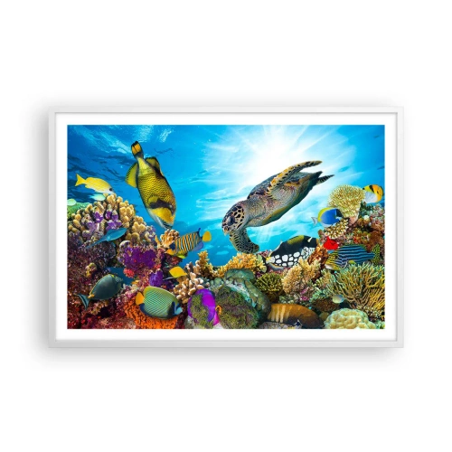 Poster in einem weißen Rahmen - Korallenpromenade - 91x61 cm