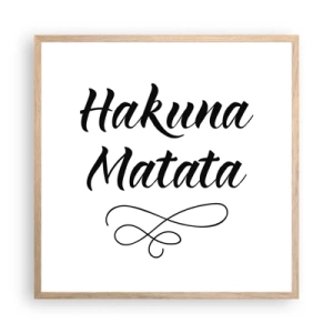 Poster in einem Rahmen aus heller Eiche - Bester Ratschlag - 60x60 cm