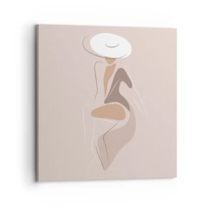 Bild auf Leinwand - Leinwandbild - Eine Dame sein - 70x70 cm