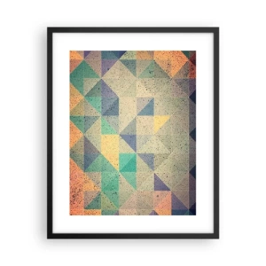 Poster in einem schwarzem Rahmen - Republik der Dreiecke - 40x50 cm