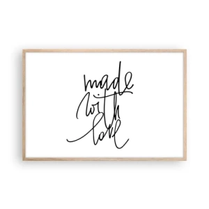 Poster in einem Rahmen aus heller Eiche - Die beste Marke - 91x61 cm