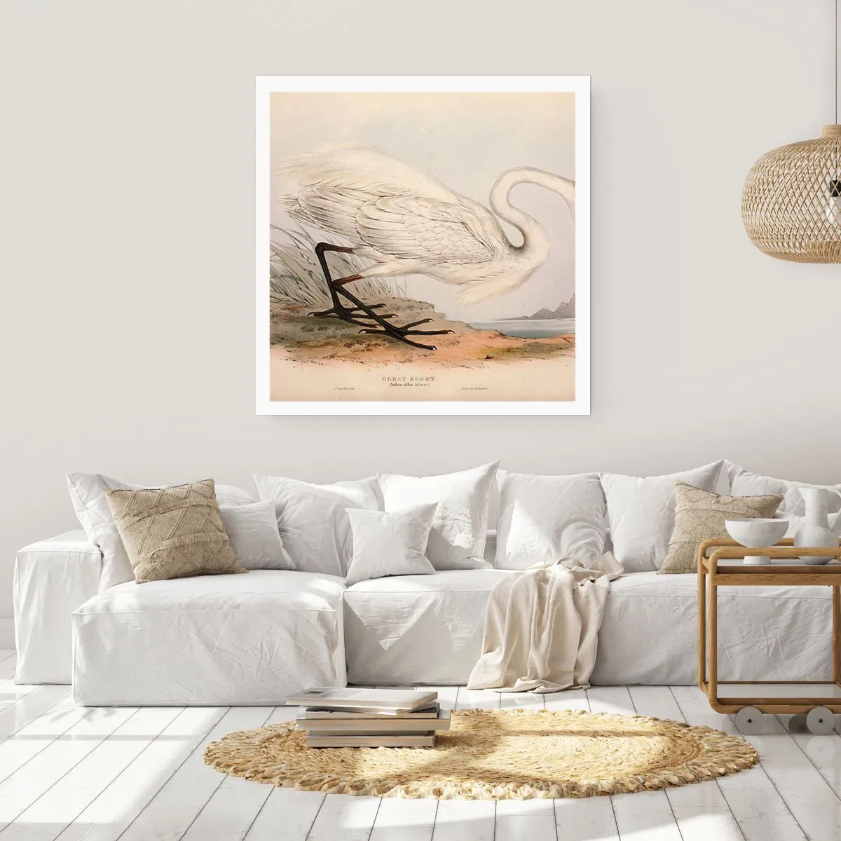 Poster - Dame auf den Binsen - 50x50 cm