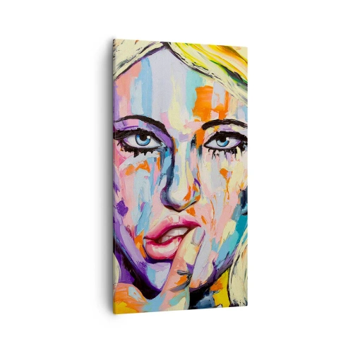 Bild auf Leinwand - Leinwandbild - Schau ihr direkt in die Augen - 55x100 cm