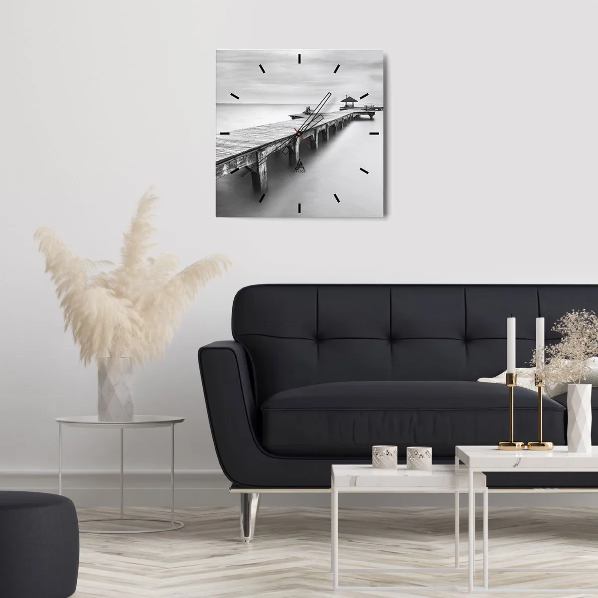 Wanduhr - Glasuhr - In die Ferne - 30x30 cm