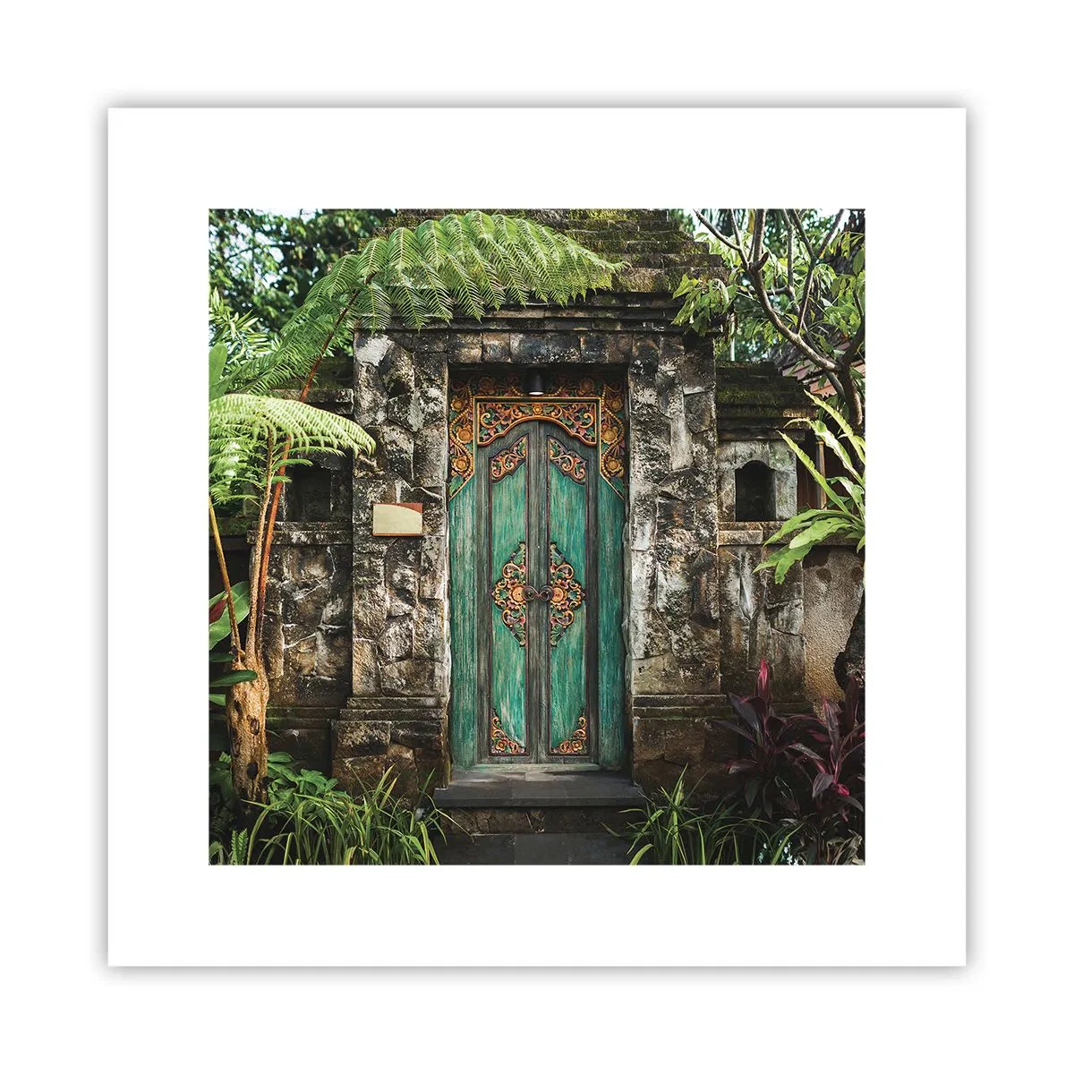 Poster - Eine Tür zu einer exotischen Welt - 30x30 cm