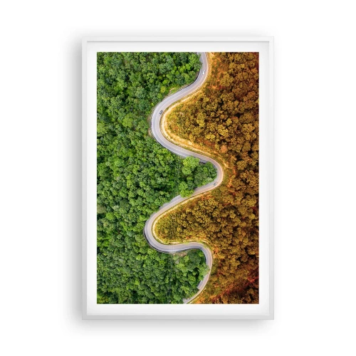 Poster in einem weißen Rahmen - Grenzen und Durchbrüche - 61x91 cm