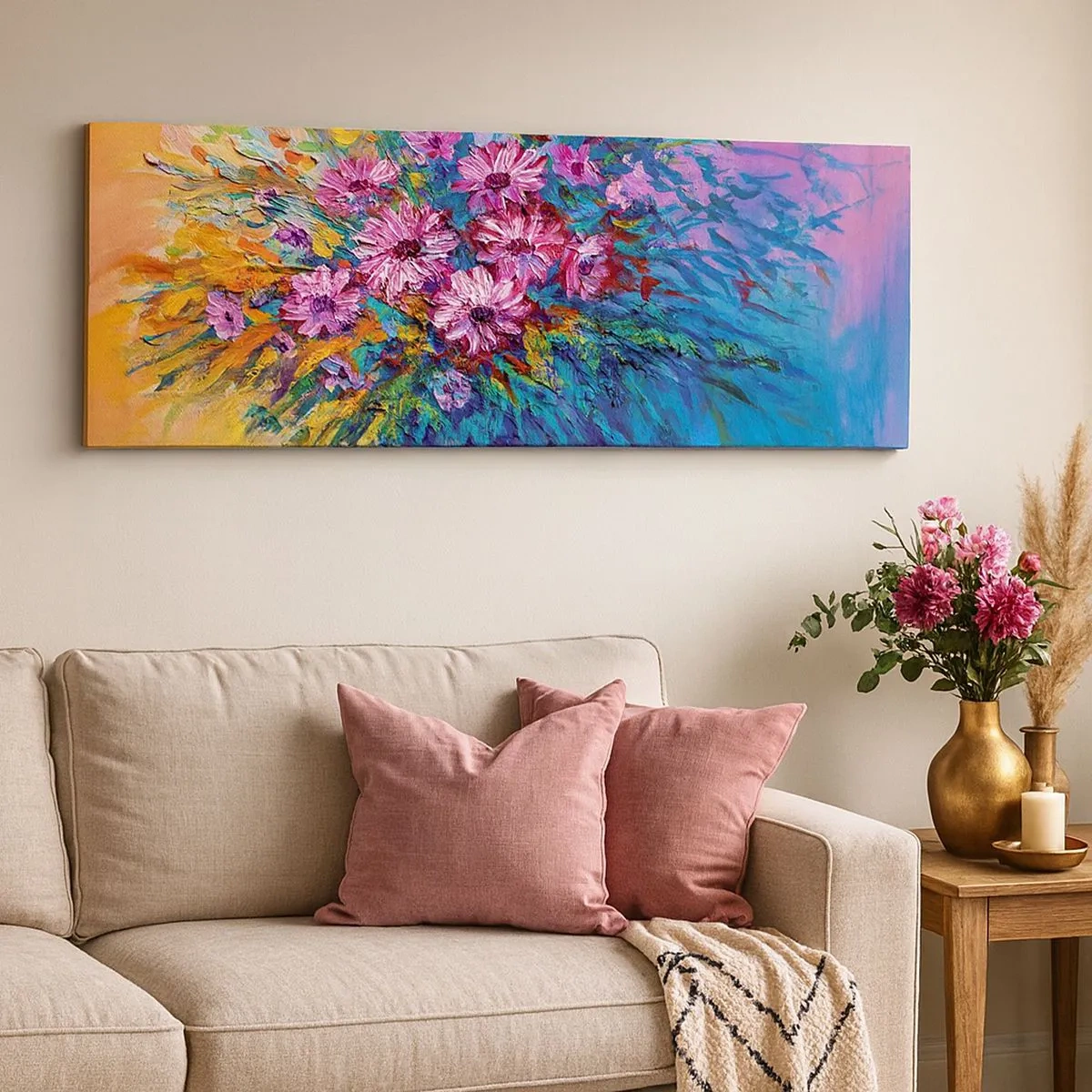 Bild auf Leinwand - Leinwandbild - Lebensenergie - 100x40 cm