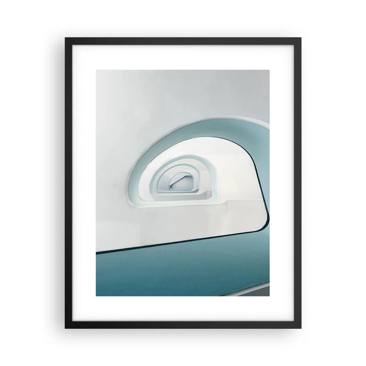 Poster in einem schwarzem Rahmen - Bis zum Ende des Blaus - 40x50 cm