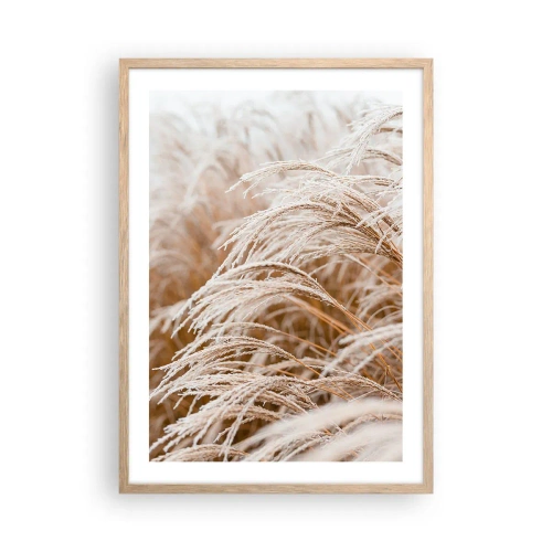 Poster in einem Rahmen aus heller Eiche - Verbeuge dich vor der Herbstsonne - 50x70 cm