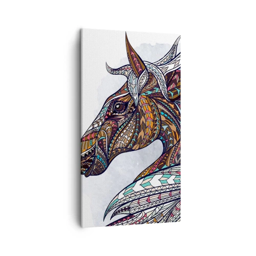 Bild auf Leinwand - Leinwandbild - Keltisches Kriegsross - 45x80 cm