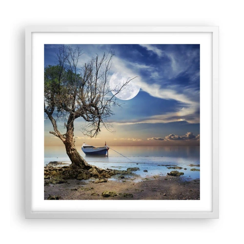 Poster in einem weißen Rahmen - Ist das das Ende oder der Anfang? - 50x50 cm