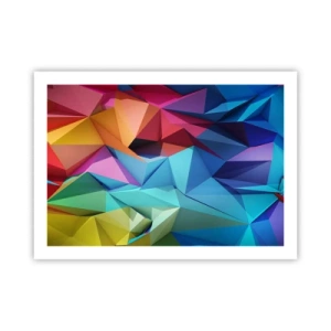Poster - Regenbogen-Origami - 70x50 cm