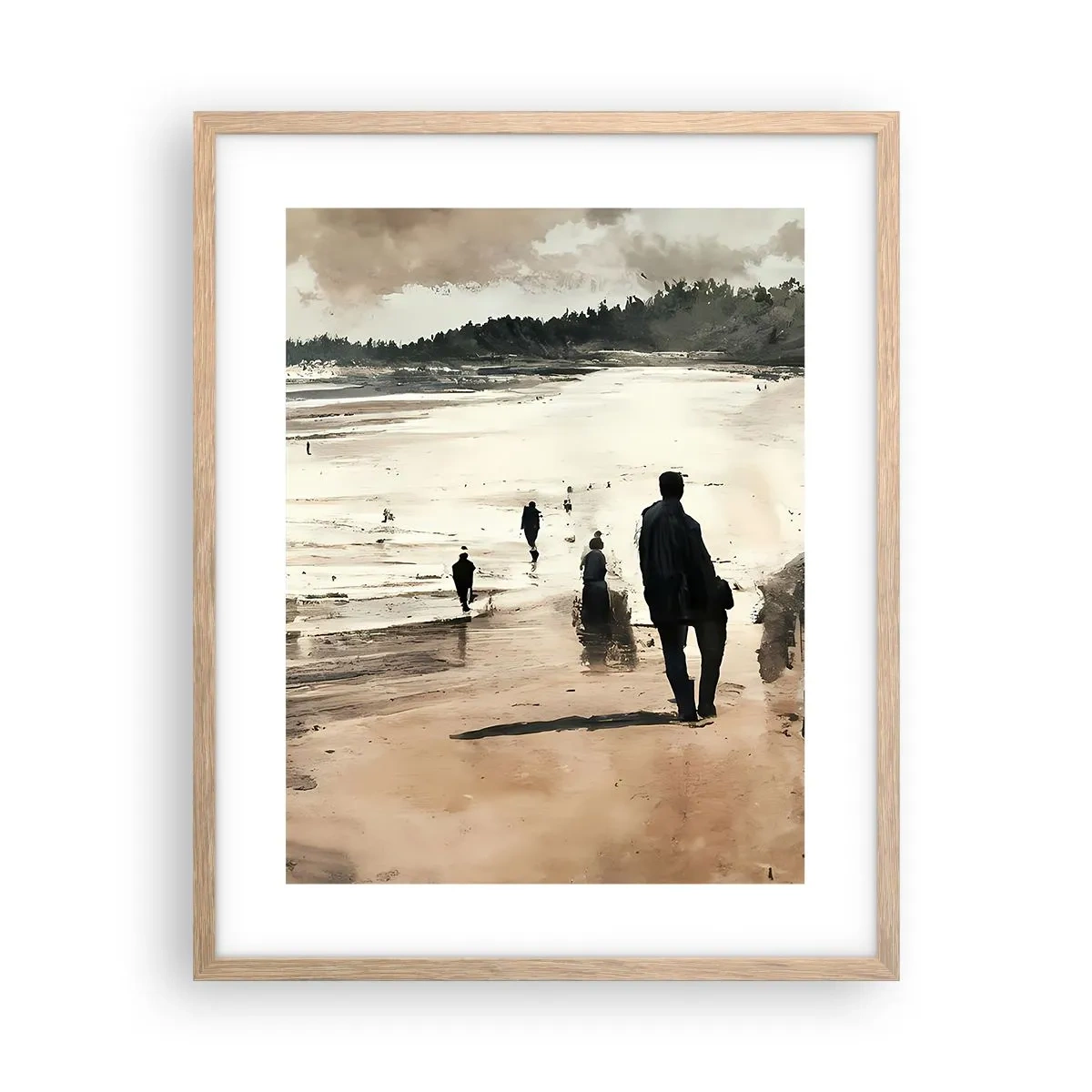 Poster in einem Rahmen aus heller Eiche - Einberufen - 40x50 cm