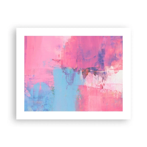 Poster - Rosa, Blau und eine Prise Licht - 50x40 cm