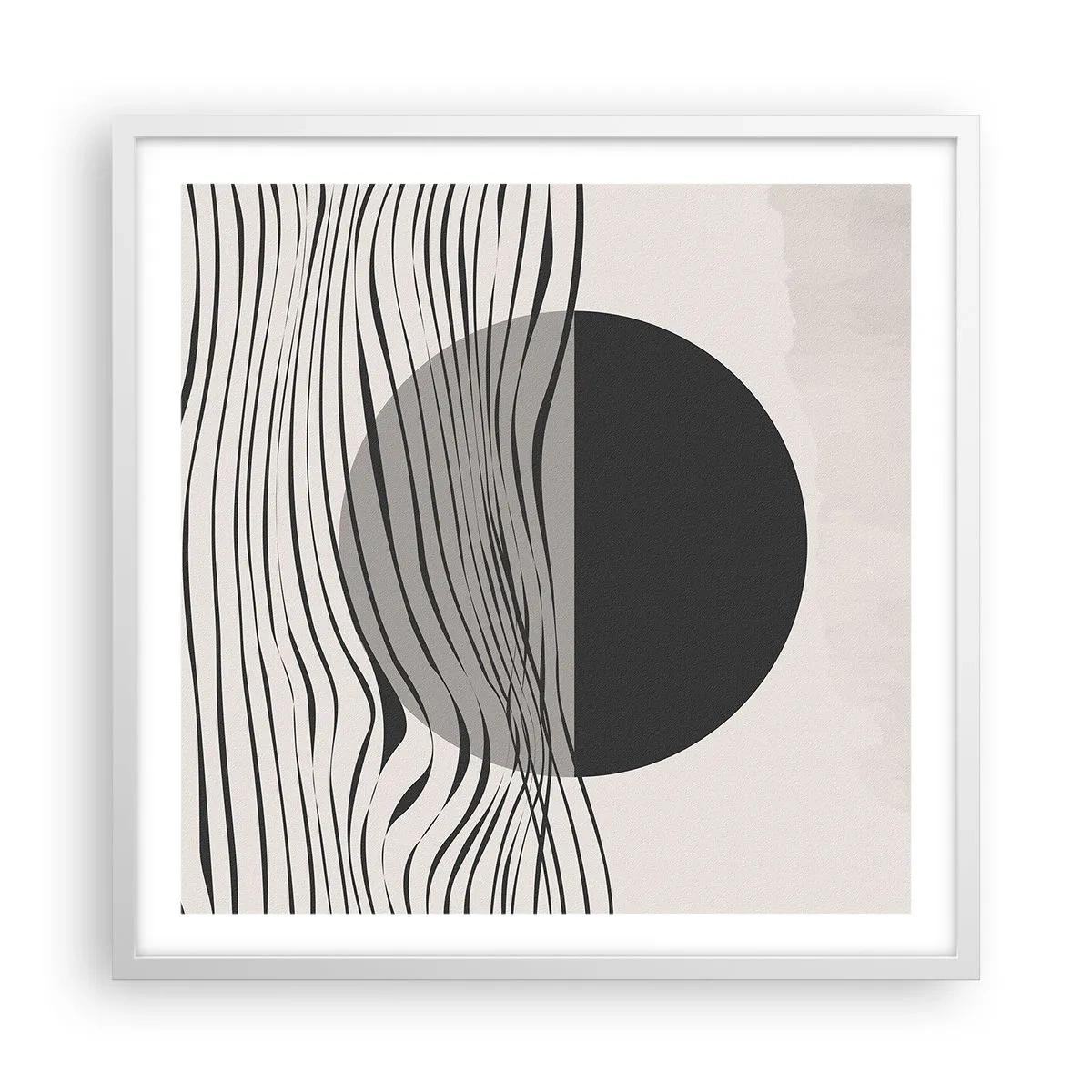 Poster in einem weißen Rahmen - Halbe Komposition - 60x60 cm