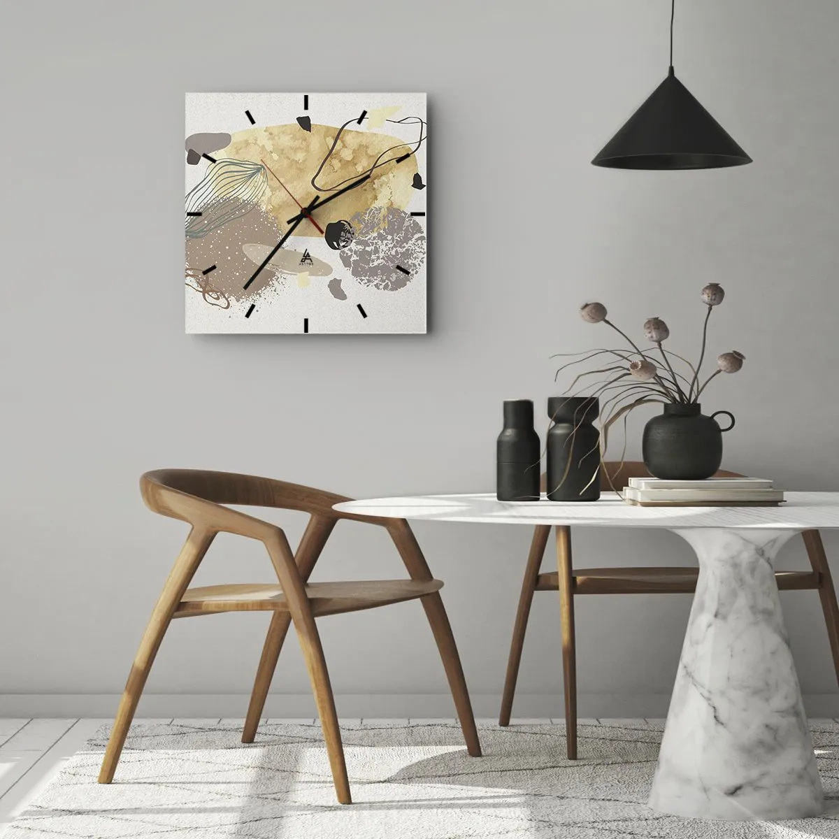 Wanduhr - Glasuhr - Angewandte Plumkologie - 30x30 cm