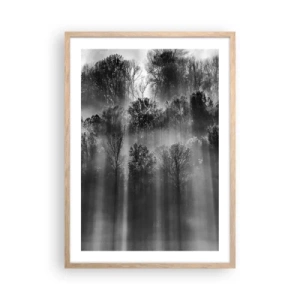 Poster in einem Rahmen aus heller Eiche - In Lichtstrahlen - 50x70 cm