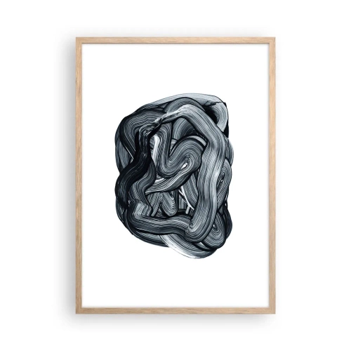 Poster in einem Rahmen aus heller Eiche - Es ist nicht so einfach - 50x70 cm