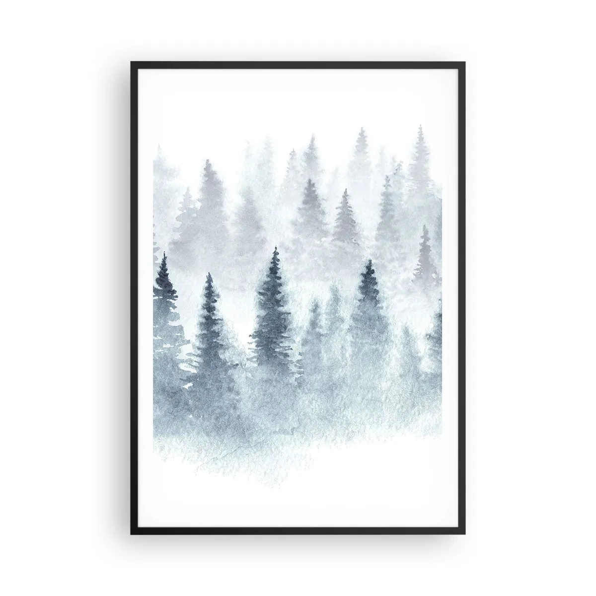 Poster in einem schwarzem Rahmen - In Nebel gehüllt - 70x100 cm