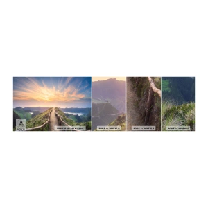 Fototapetenmuster Standard Eco - Nah am Himmel - Berglandschaft, Natur, Sonnenuntergang - 100x30 cm