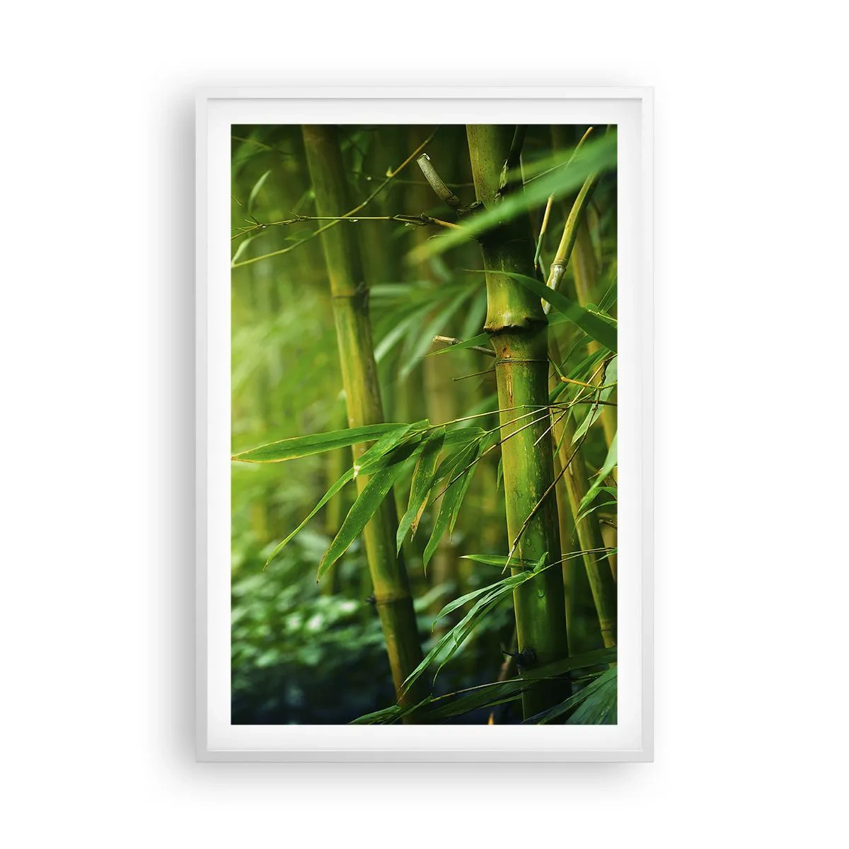 Poster in einem weißen Rahmen - Lerne Grün selbst kennen - 61x91 cm