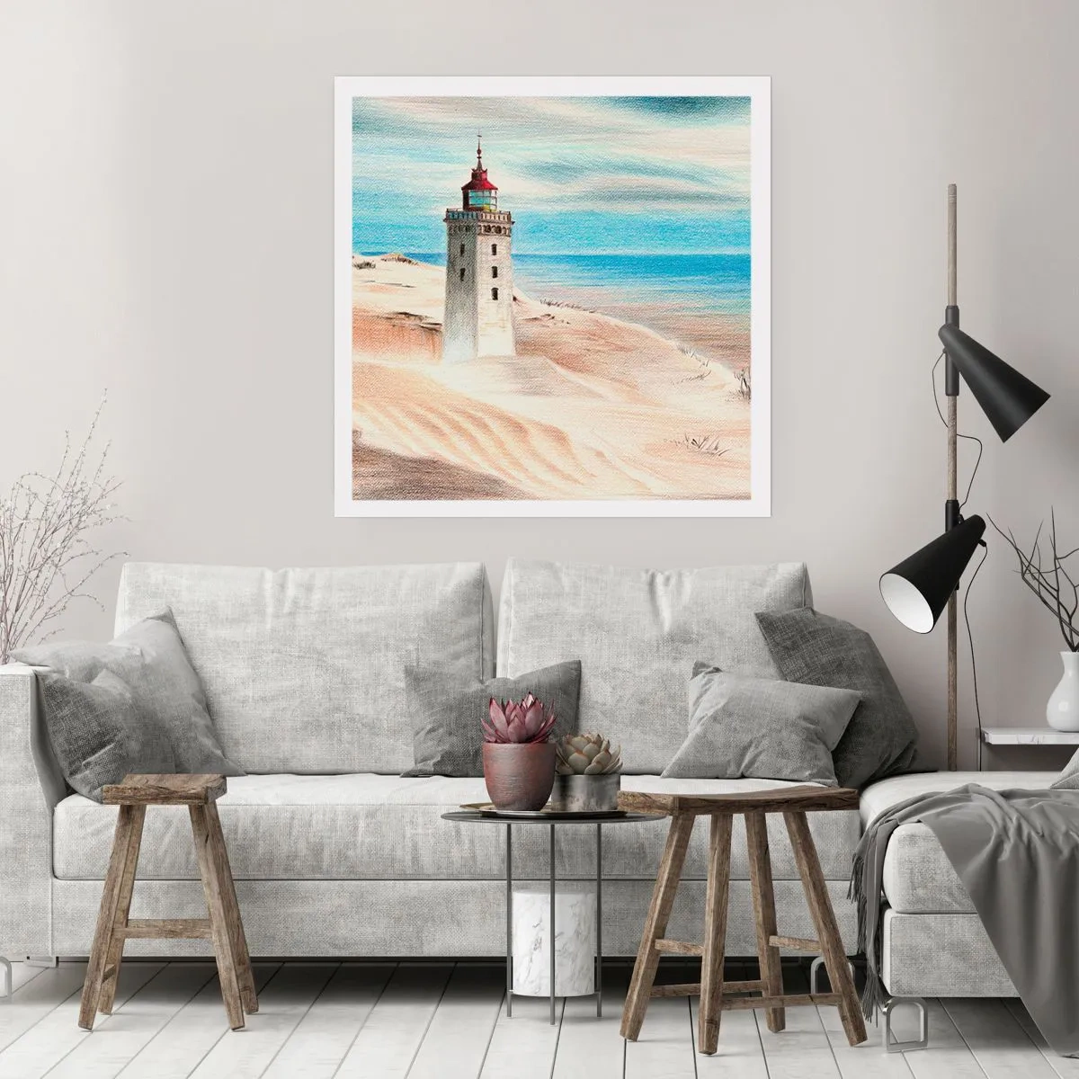 Poster - Immer aufs Meer starrend - 50x50 cm