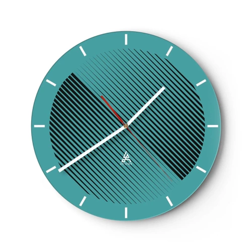 Wanduhr - Glasuhr - Kreis – eine geometrische Variante - 40x40 cm