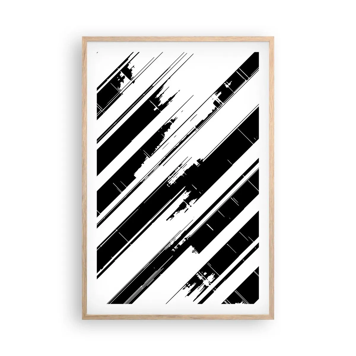 Poster in einem Rahmen aus heller Eiche - Eine intensive und dynamische Komposition - 61x91 cm