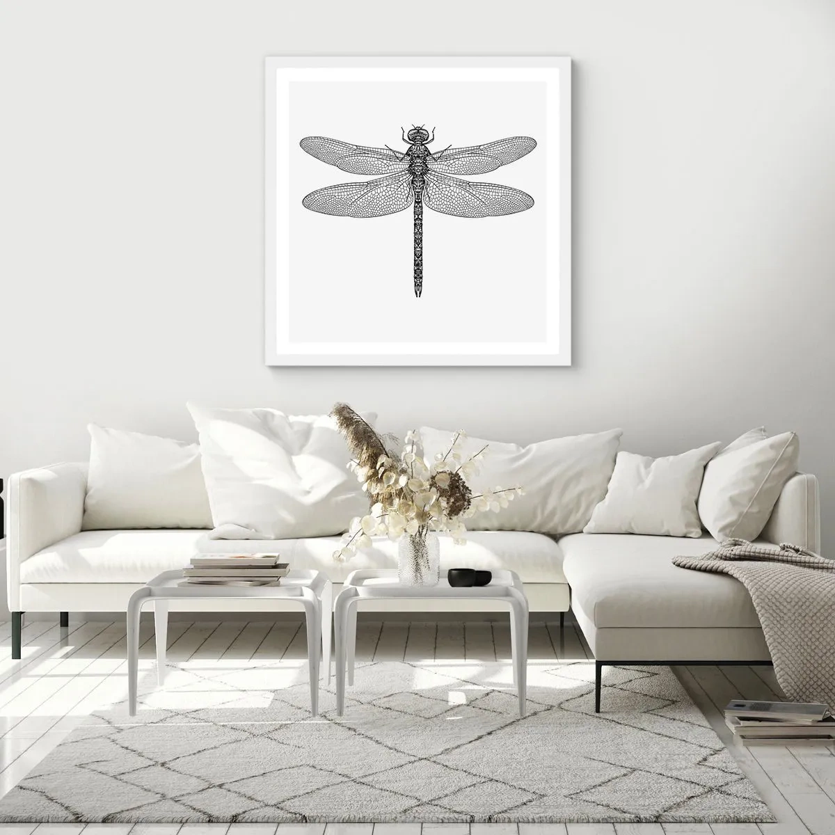 Poster in einem weißen Rahmen - Präzision der Natur - 60x60 cm