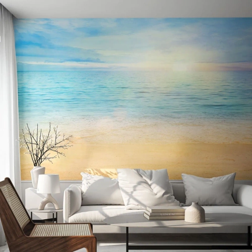 Fototapete Premium Canvas - Großes Blau - Meer, Sicht, Strand - 150x105 cm