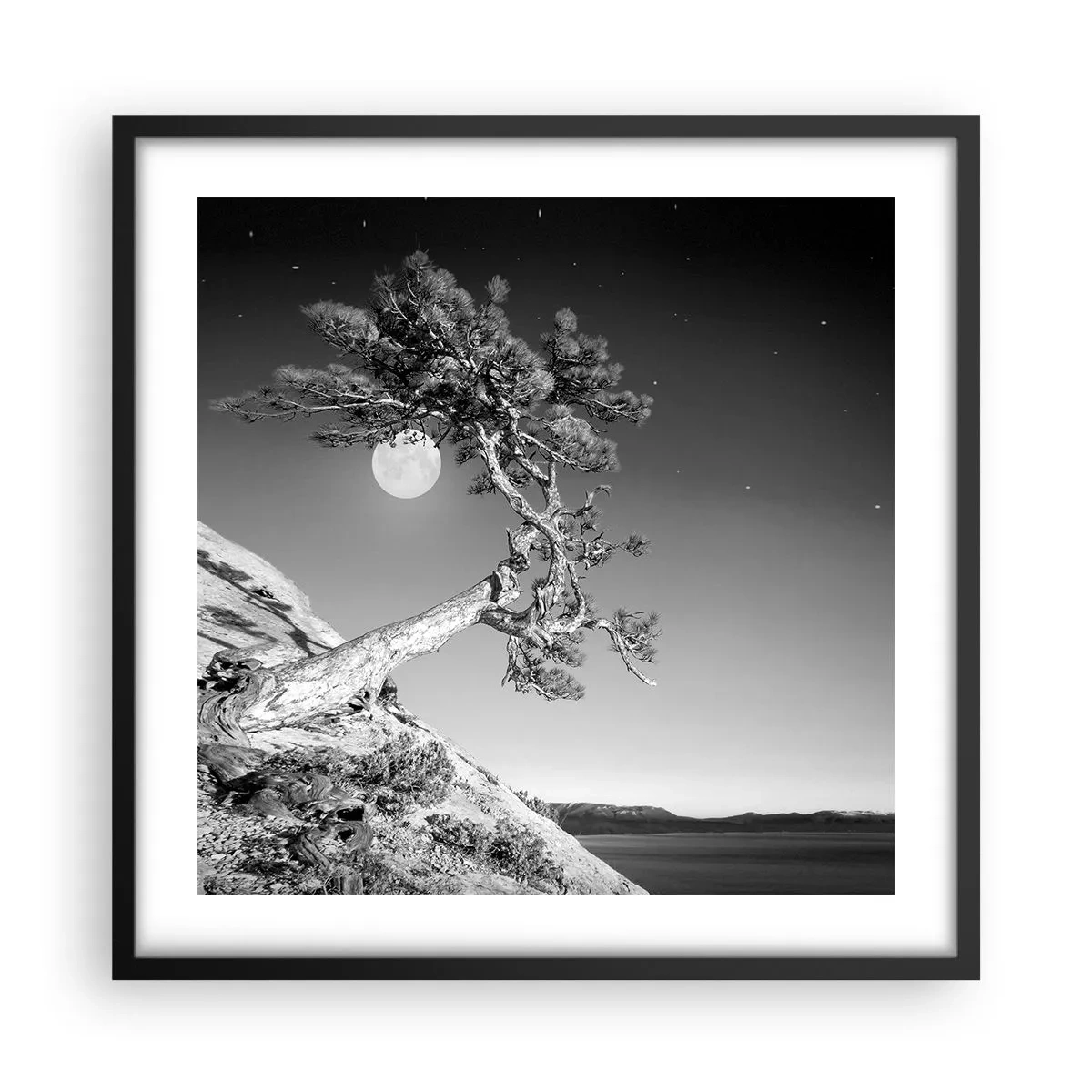 Poster in einem schwarzem Rahmen - Siegreiche Kämpferin - 50x50 cm