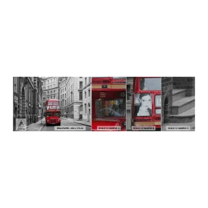 Fototapeten Muster Premium Sand - Der Alltag muss nicht grau sein - Stadt, London, Die Architektur - 100x30 cm