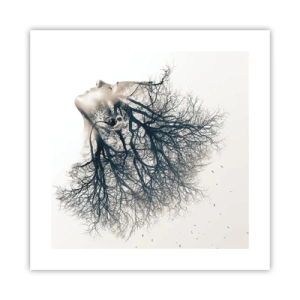 Poster - Dem Rauschen der Bäume lauschen - 40x40 cm