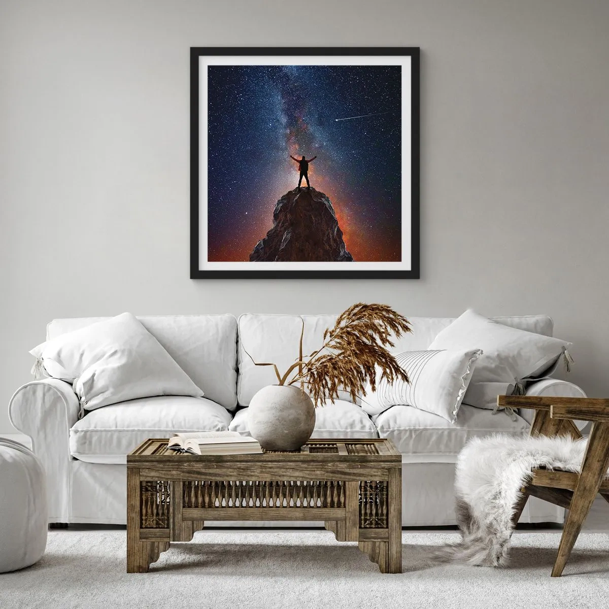 Poster in einem schwarzem Rahmen - Die Macht ist mit mir! - 60x60 cm