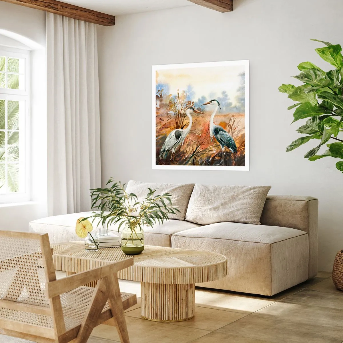 Poster - Wohin im Herbst? - 50x50 cm