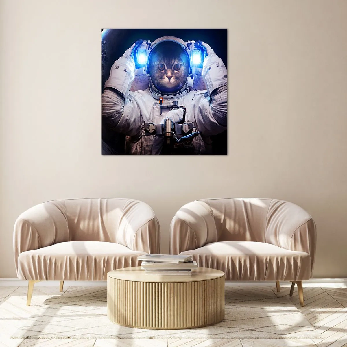 Glasbild - Bild auf glas - Houston, du hast ein Problem - 70x70 cm