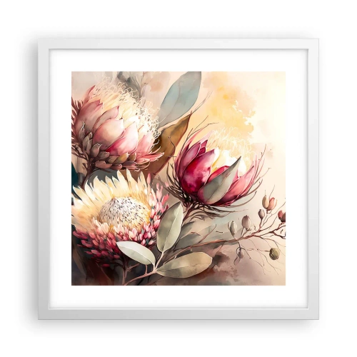 Poster in einem weißen Rahmen - Im Profil und en face - 40x40 cm