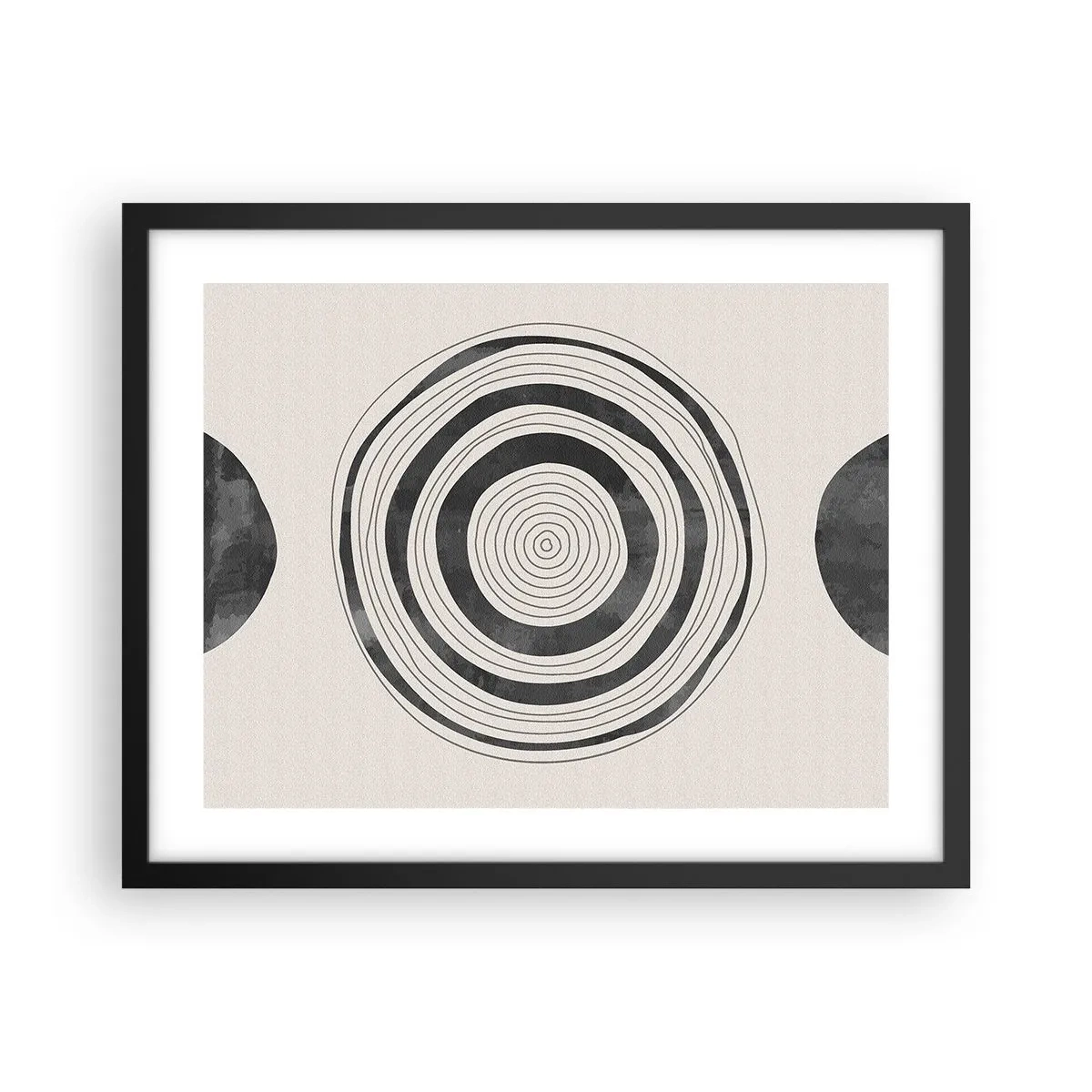 Poster in einem schwarzem Rahmen - Wichtig ist, was dazwischen liegt - 50x40 cm