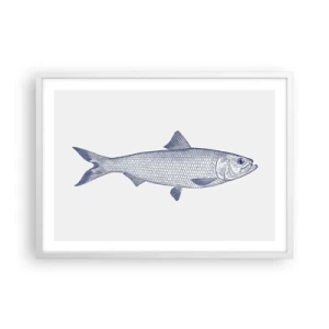 Poster in einem weißen Rahmen - Grüße aus den nördlichen Meeren - 70x50 cm