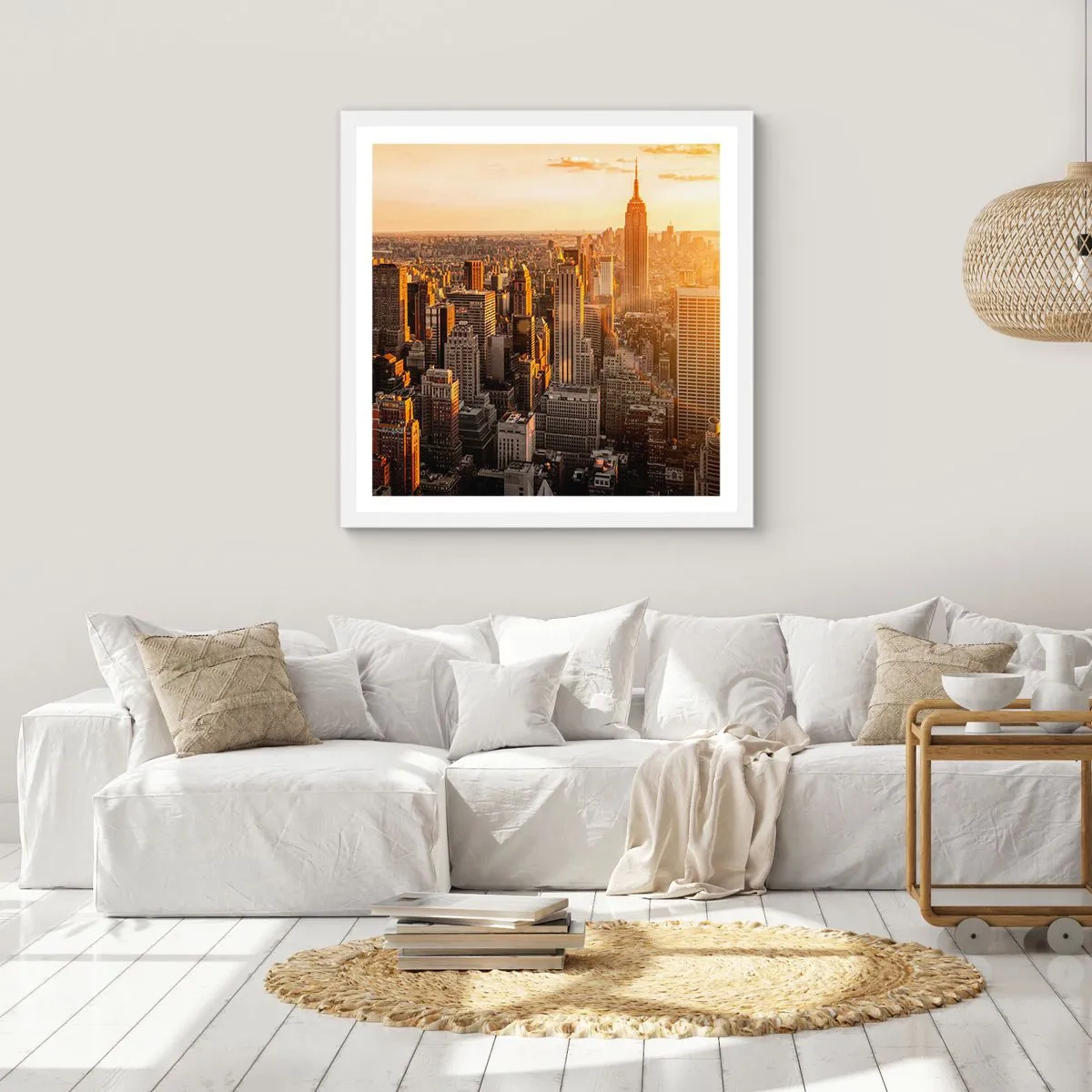 Poster in einem weißen Rahmen - In der Sonne wachsen - 50x50 cm