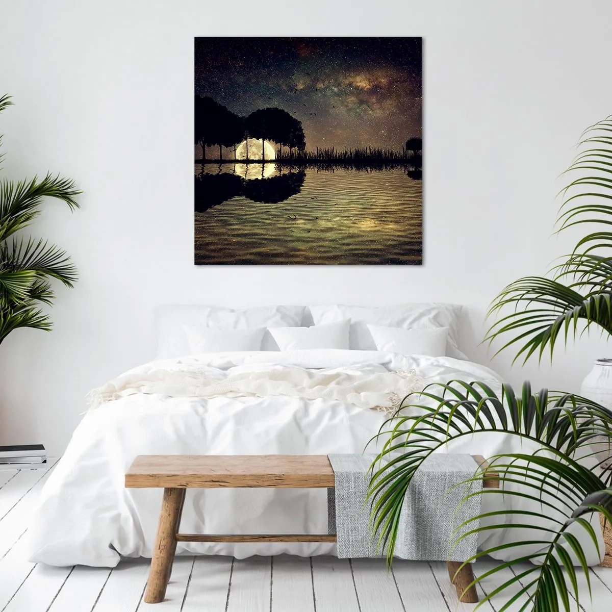 Bild auf Leinwand - Leinwandbild - Nacht am Ende der Welt - 50x50 cm