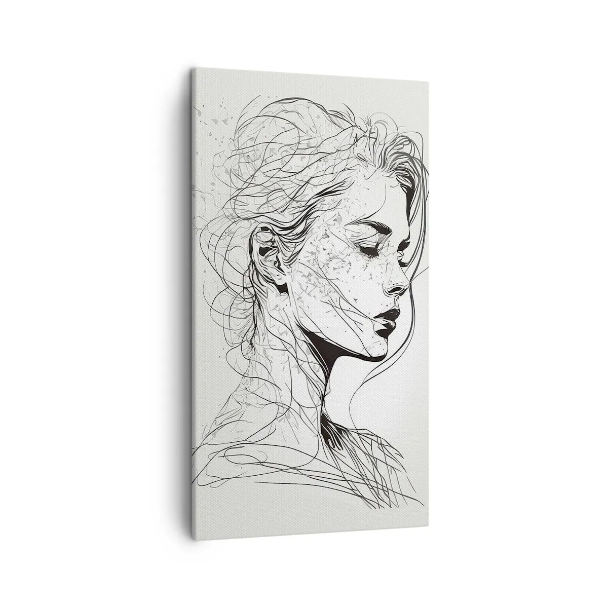 Bild auf Leinwand - Leinwandbild - Porträt im Gedanken - 45x80 cm