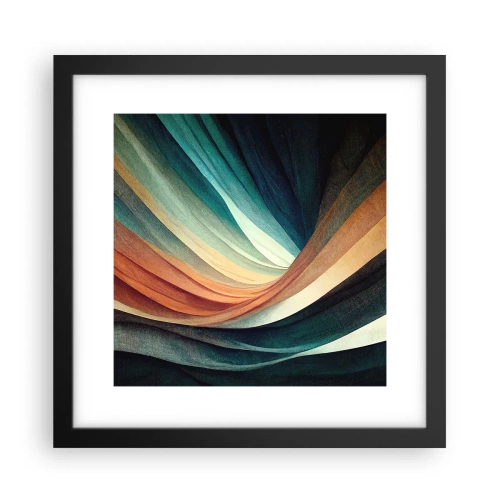 Poster in einem schwarzem Rahmen - Aus Farben gewebt - 30x30 cm
