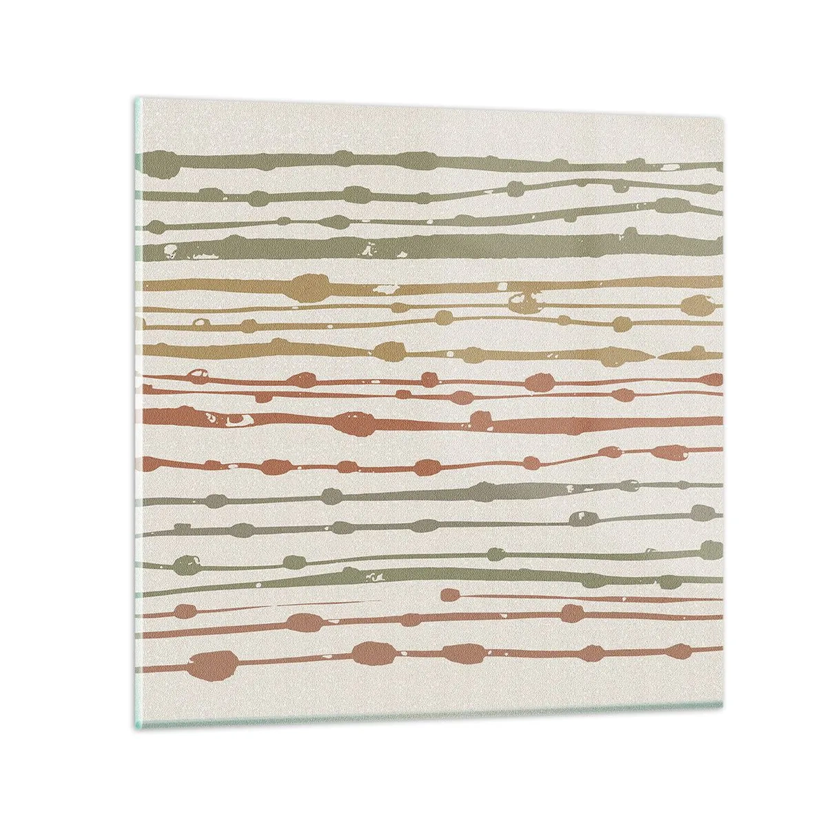 Glasbild - Bild auf glas - Musikalische Notation von Farben - 40x40 cm