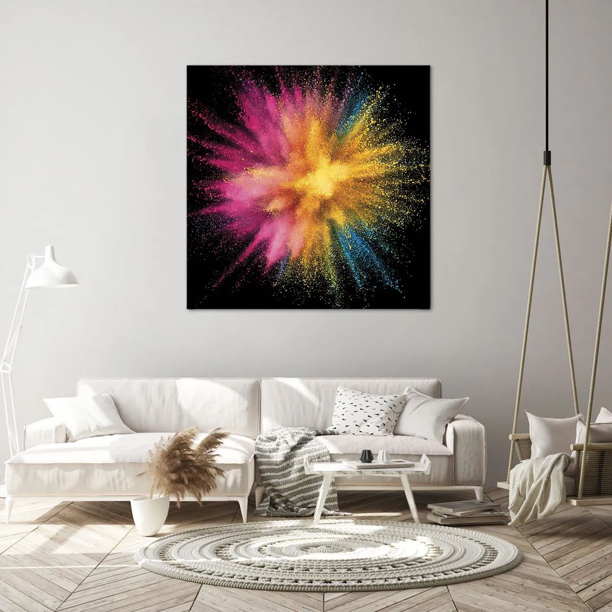 Bild auf Leinwand - Leinwandbild - Die Geburt der Farben - 70x70 cm
