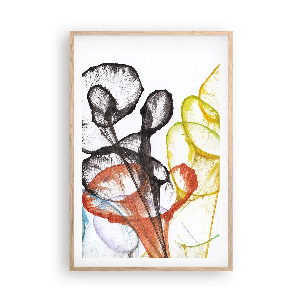 Poster in einem Rahmen aus heller Eiche - Blumen mit Seele - 61x91 cm