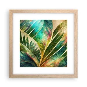 Poster in einem Rahmen aus heller Eiche - Farben der Tropen - 30x30 cm