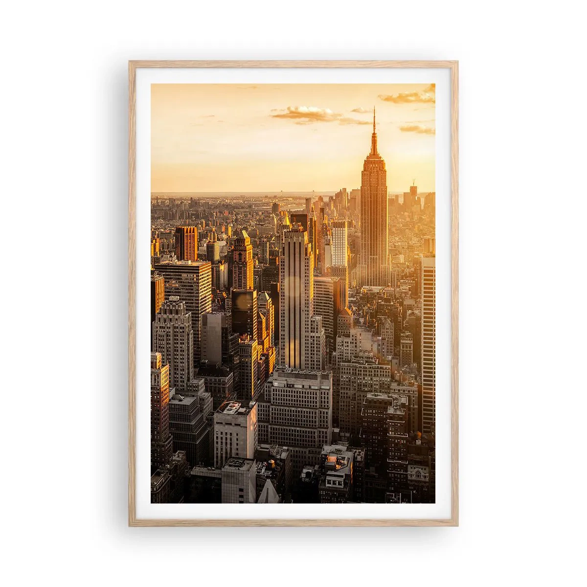 Poster in einem Rahmen aus heller Eiche - In der Sonne wachsen - 70x100 cm