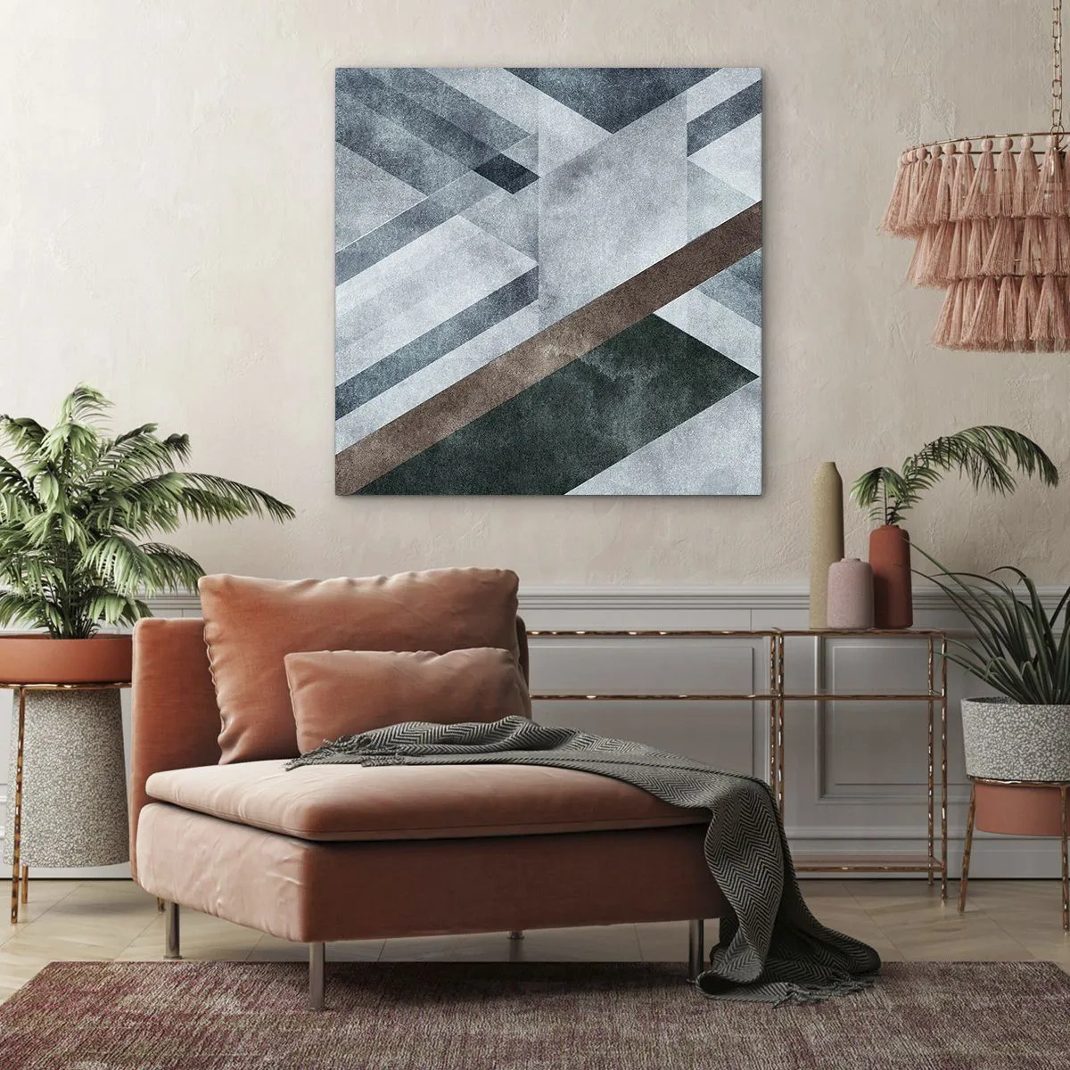 Bild auf Leinwand - Leinwandbild - Anspruchsvolle Eleganz der Geometrie - 70x70 cm